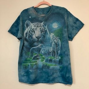 White Tiger Tie-Dye Graphic Tee